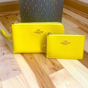 Coach Wristlet with ID pouch